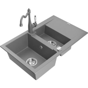 MEXEN/S MEXEN/S - Gaspar granitový drez 1.5 s odkvapkávačom vrátane batérie Carla, šedá 6507-71-670700-71 vyobraziť