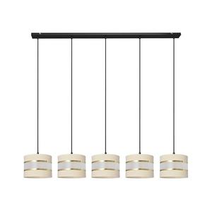 Luster na lanku HELEN 5xE27/15W/230V krémová/čierna/zlatá W-L 0801/5 BK-B +EC+GO+MAT vyobraziť