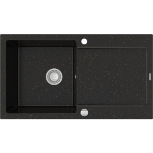 Granitový dřez MEXEN LEO černý/zlatý II vyobraziť
