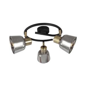 KL163004 - Bodové svietidlo SMOKY 3xE14/9W/230V čierna/mosadz/šedá KL163004 vyobraziť