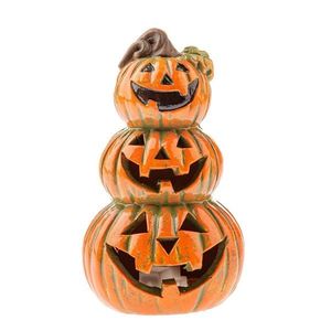 Jesenná keramická dekorácia Tri tekvice s tvárou, 9 x 15 cm vyobraziť