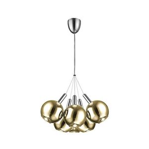 142001 - LED Luster na lanku BALLS 6xLED/5W230V zlatá/matný chróm 142001 vyobraziť