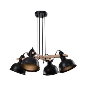 Luster na lanku RENO 4xE27/40W/230V čierna/hnedá 34-78155 vyobraziť