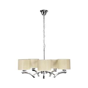 Luster na lanku DRAGA 5xE27/60W/230V béžová/lesklý chróm 35-04222 vyobraziť