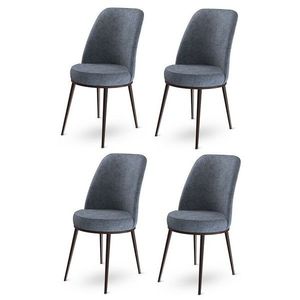 Súprava jedálenských stoličiek Dexa Fume and Brown, 4 ks, 4 ks vyobraziť