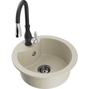 MEXEN/S MEXEN/S - Diego granitový drez 1-miska vrátane batérie Savita, béžová 6512-69-672601-70 vyobraziť