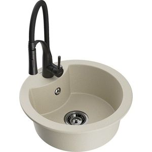 MEXEN/S MEXEN/S - Diego granitový drez 1-miska vrátane batérie Aster, béžová 6512-69-73450-70-B vyobraziť