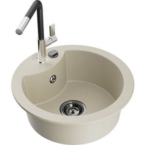 MEXEN/S MEXEN/S - Diego granitový drez 1-miska vrátane batérie Flora, béžová 6512-69-670401-07-B vyobraziť