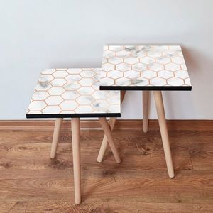 Odkladací stolík 2SHP White, 2 ks vyobraziť