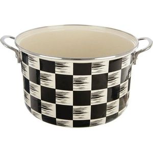 Hrniec smalt ŠACHOVNICA Lem 6, 5 l , pr. 26 cm vyobraziť