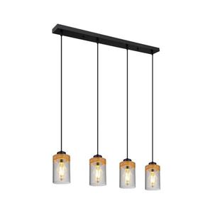 Globo 15557-4H - Luster na lanku FINCA 4xE27/40W/230V kov/drevo 15557-4H vyobraziť