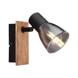 Globo 54307-1W - Nástenné bodové svietidlo CLAUDE 1xE14/40W/230V čierna/drevo 54307-1W vyobraziť