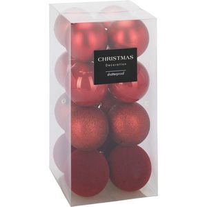 Súprava 16 ks vianočných ozdôb Festive Sparkles, červená, pr. 8 cm, plast vyobraziť