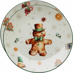 Súprava 2 porcelánových dezertných tanierov Gingerbread, 19 cm vyobraziť
