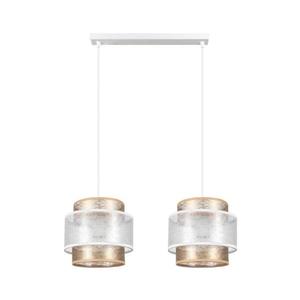 Luster na lanku GABI 2xE27/60W/230V zlatá/biela 0838 vyobraziť