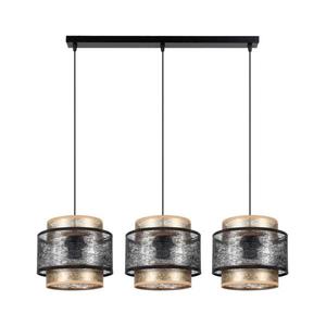 Luster na lanku GABI 3xE27/60W/230V zlatá/čierna 0845 vyobraziť