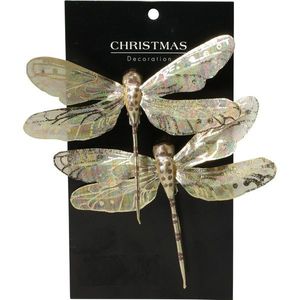 Súprava vianočných ozdôb Vážka zlatá, 13, 5 cm, 2 ks vyobraziť