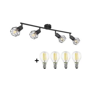 Globo - LED Bodové svietidlo XARA 4xE14/6W/230V čierna GL5574+4xVT1928 vyobraziť