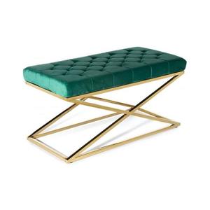 HowHomely Prešívaná lavica SALIBA 50x97 cm zlatá/zelená IH-077GGR vyobraziť