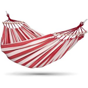 Houpací síť EDEN pro 2 osoby červeno-bílá vyobraziť