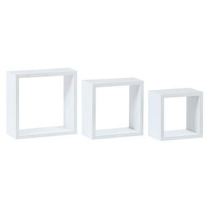 Súprava nástenných poličiek P-012, matná biela, 3 ks vyobraziť