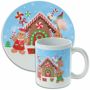 Detská súprava hrnčeka a taniera Perníčky vyobraziť