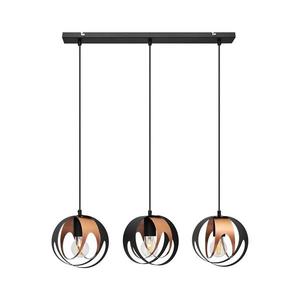Luster na lanku MOONLIGHT 3xE27/15W/230V čierna/medená W-L 1888/3 BK+BR MAT vyobraziť