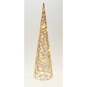 Vianočný svietiaci kužeľ Champagne, 60 x 16 cm, 30 micro LED, na batérie, 60 cm vyobraziť