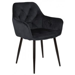 Jedálenské kreslo Nevada zamat čierne vyobraziť
