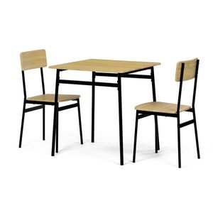 Jedálenský set Industrial s 2 stoličkami, 70 x 70x 76 cm, divoký dub vyobraziť