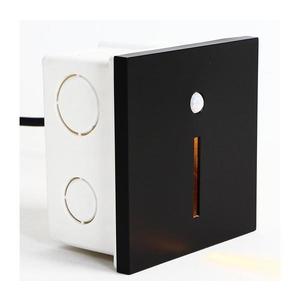 Emithor - LED Schodiskové svietidlo so senzorom LINE LED/1W/230V čierna vyobraziť