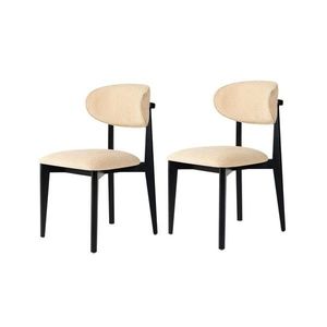 Súprava jedálenských stoličiek Lionte Beige and Black, 2 ks vyobraziť