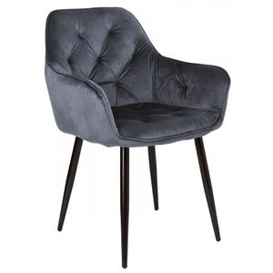 Jídelné křeslo Nevada samet šedé vyobraziť
