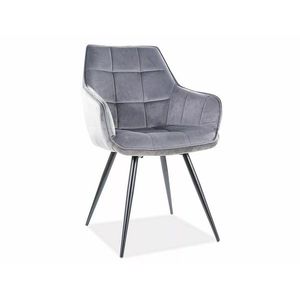 Jídelní křeslo Lilia Velvet světle šedé vyobraziť