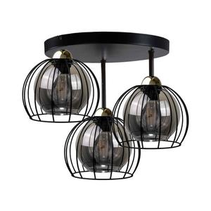 Keter Lighting Prisadený luster SOLO BLACK 3xE27/60W/230V pr. 30 cm čierna/zlatá 1495 vyobraziť
