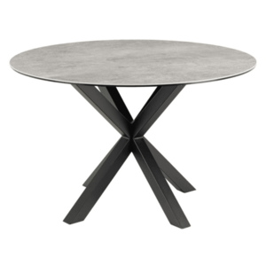 Jídelní kulatý stůl Heaven 119 cm šedý mramor/černý vyobraziť