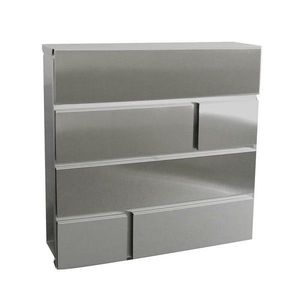 Poštová schránka BRICKS 370 x 370 x 105 mm, nehrdz. oceľ vyobraziť