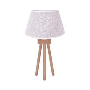- Stolná lampa BOUCLE 1xE27/15W/230V pr. 28 cm biela/drevo 601429 vyobraziť