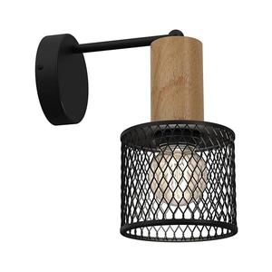 Nástenná lampa SOBRESA 1xE27/60W/230V čierna/drevo MLP8558 vyobraziť