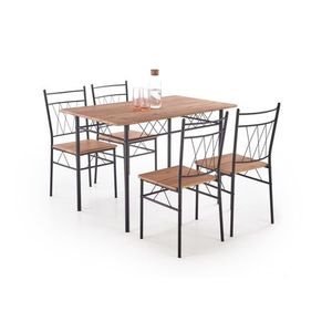 Jídelní set Faust dub přírodní/černý vyobraziť