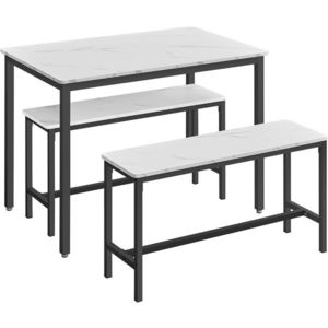 Jídelní set Vasagle Viant mramorový/černý vyobraziť