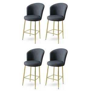 Súprava barových stoličiek Fora Anthracite and Gold, 4 ks, 4 ks vyobraziť