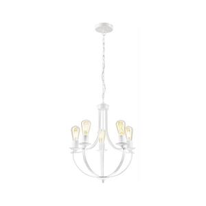 Luster na reťazi GINA 5xE27/60W/230V biela LM-5.173/BIAŁY vyobraziť