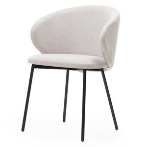 Jídelní židle Adrano světle béžová/černá vyobraziť