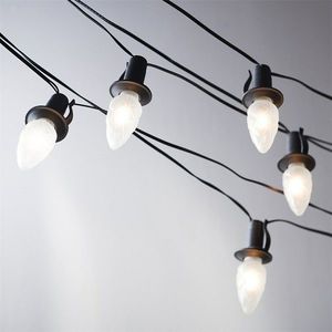 Svetelná reťaz Šiška, 20 LED žiaroviek Filament, čierny kábel, predĺženie vyobraziť