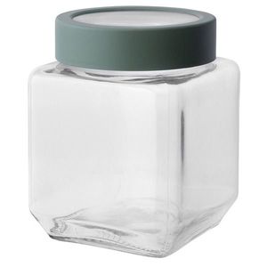 Altom Sklenená hranatá dóza s víkem 500 ml, zelená, 500 ml vyobraziť