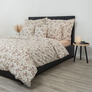 Kvalitex Krepové obliečky Kvietky béžová, 140 x 220 cm, 70 x 90 cm vyobraziť