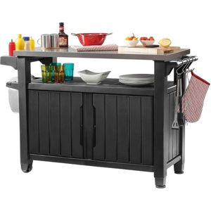 Keter Multifunkčný záhradný grilovací stolík UNITY XL 270l grafit, 134 x 52 x 90 cm vyobraziť