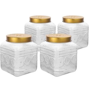 Altom Súprava sklenených dóz so zlatým vekom Daisy 1, 8 l, 4 ks, 1, 8 l vyobraziť