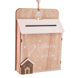 Drevená schránka na listy Ježiškova pošta vyobraziť